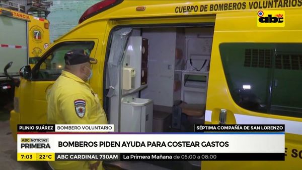 Bomberos piden ayuda para costear gastos - ABC Noticias - ABC Color