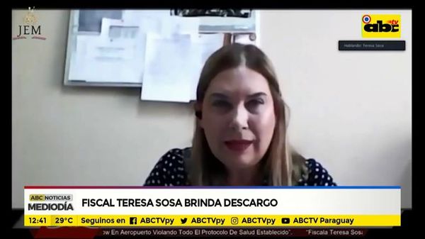 Fiscala Teresa Sosa brinda su descargo - ABC Noticias - ABC Color