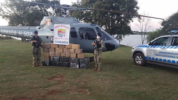 Incautan 600 kilos de droga en el lago Itaipú