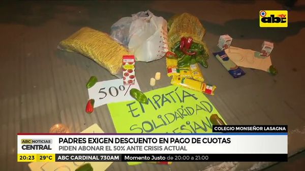 Padres del Col. Monseñor Lasagna piden pagar solo el 50% de cuota - ABC Noticias - ABC Color