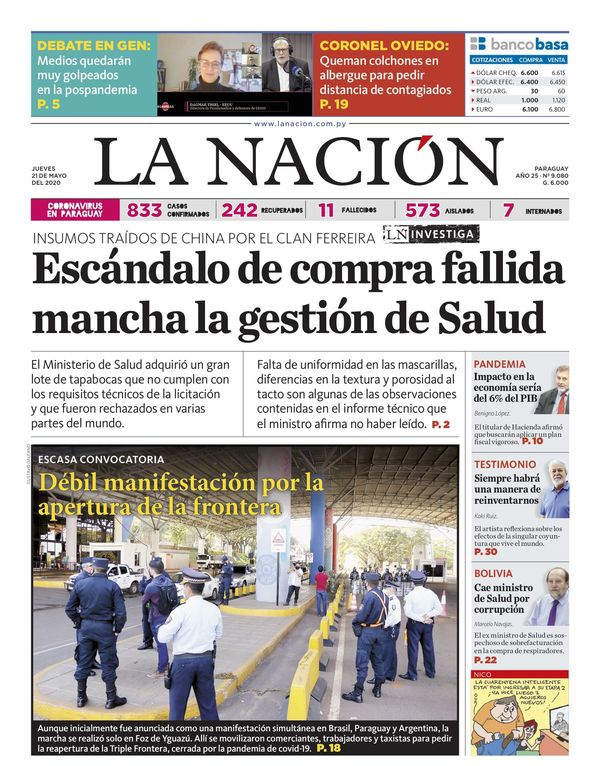 Edición impresa, 21 de mayo del 2020