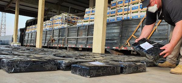 4 toneladas de marihuana fueron incautadas en camión de bananas