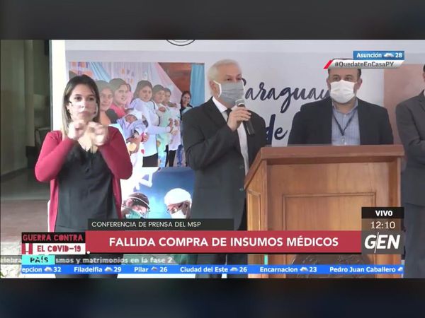 Salud aclara que no obligó a Tesãi a comprar insumos médicos defectuosos