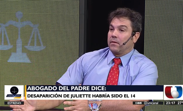 Juliette pudo haber desaparecido el 14 de abril, según hipótesis de Tuma