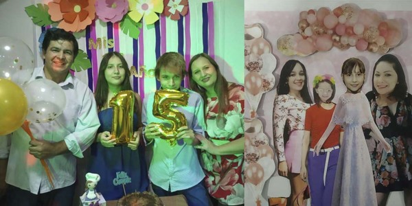 FESTEJO DE 15 ESTILO COVID 19, LEJOS PERO CERCA.