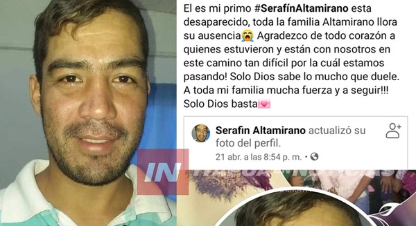 HALLAN CUERPO DE DESAPARECIDO EN SAN COSME Y DAMIÁN