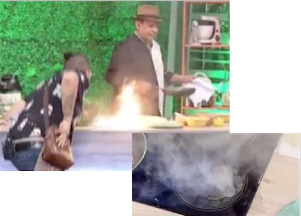 ¡Miniincendio en set de TV! | Crónica