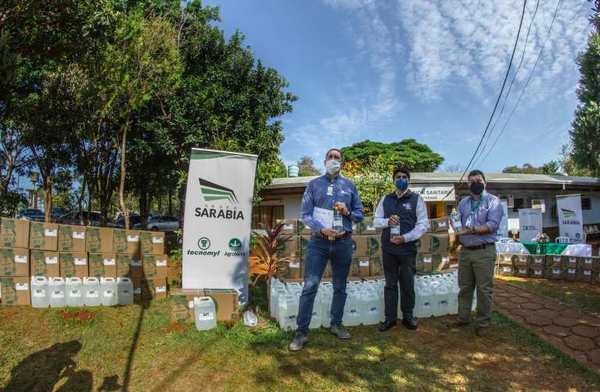 Grupo Sarabia dona 5000 litros de alcohol en gel a salud | Lambaré Informativo