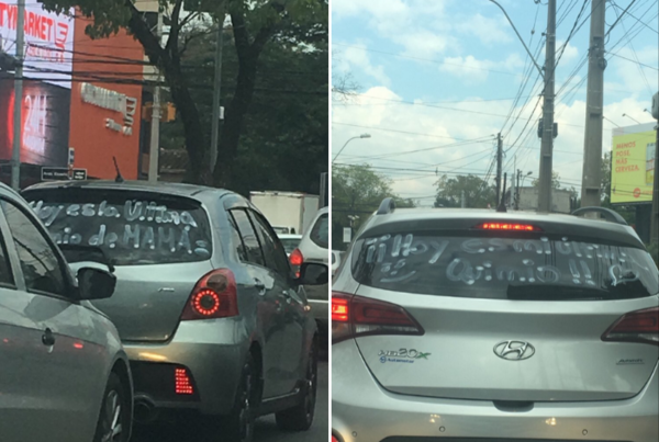 ¡Syichagua ndaipori! Pintaron sus vehículos para celebrar la última quimio de su mamá - Megacadena — Últimas Noticias de Paraguay