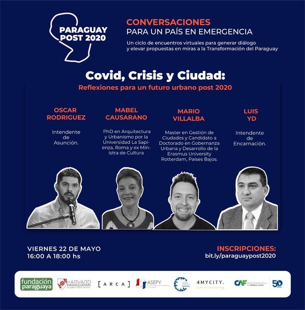 Académicos, Políticos y Ciudadanos debatirán sobre la co-creación de una Agenda Urbana post 2020 en Paraguay