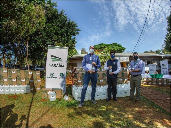 Juntos Sumamos: Grupo Sarabia dona 5.000 litros de alcohol en gel a Salud