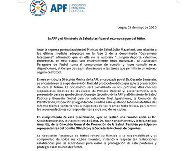 APF pidió que clubes sean “responsables” | Crónica