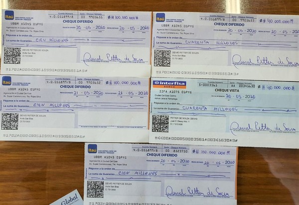 CHEQUES eran para pagar COIIMAS por CONTRABANDO