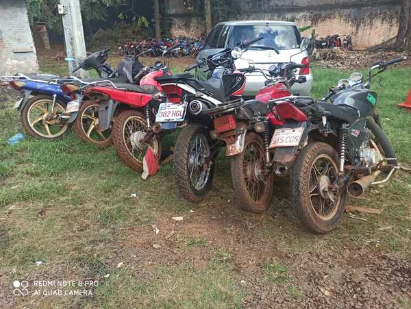 Incautan seis motocicletas en Minga Guazú, tras encuentro deportivo