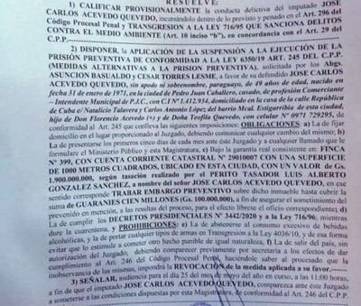 El Poder Judicial dejó un mensaje peligroso; Juez Areco revocó la Prisión Preventiva de Intendente solicitada por la fiscalía