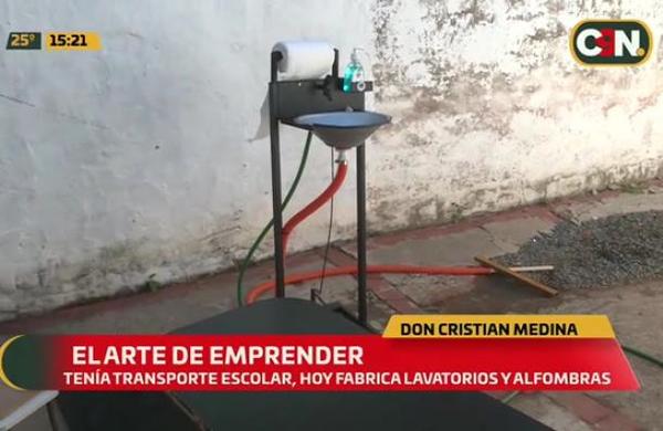 El arte de emprender: Lavamanos a pedal y alfombra desinfectante - C9N