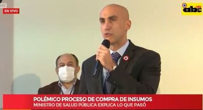 Polémica en compra de insumos: Mazzoleni anuncia sumarios e investigación - Nacionales - ABC Color
