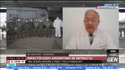 “Ha sido una penosa equivocación, era Perú no Paraguay”, aclara médico argentino