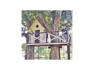 Una casita en el árbol, un gran  regalo de cumpleaños