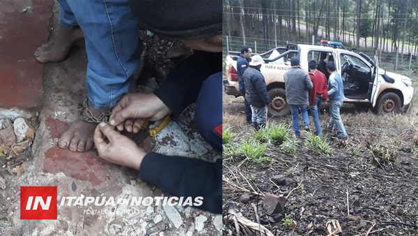 TRASLADAN AL NEUROPSIQUIÁTRICO A HOMBRE QUE VIVÍA ENCADENADO.