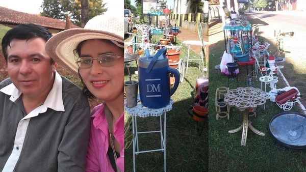 Pareja misionera optó por la artesanía a base de repuestos en desuso para sacar adelante a sus hijos - Digital Misiones