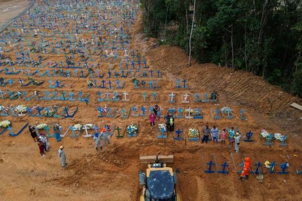 Con 1,039 nuevas muertes en 24 horas, Brasil alcanza 24,512 muertes por covid-19