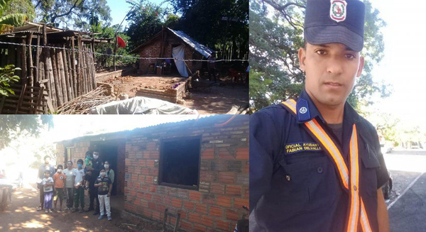 POLICÍA CONSTRUYÓ UNA CASA PARA UNA HUMILDE FAMILIA