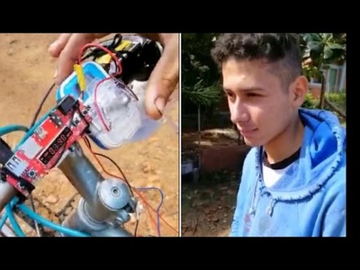 Con su bici y su ingeniosa radio, jovencito de Pirayú genera admiración en las redes