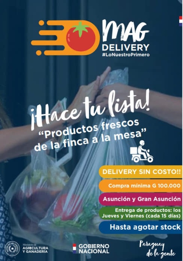 MAG realizará delivery de productores organizados desde este jueves