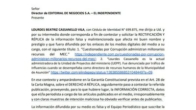 Administradora de la Unidad de Proyectos del MEC desmiente denuncias de corrupción