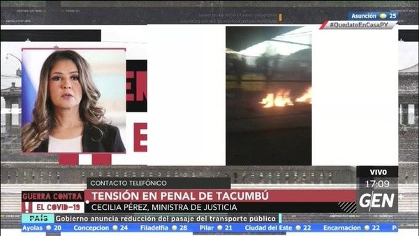 HOY / Internos de la penitenciaria de Tacumbú exigen la habilitación de visitas, la ministra de Justicia, Cecilia Pérez, manifiesta que aún no se terminó el protocolo