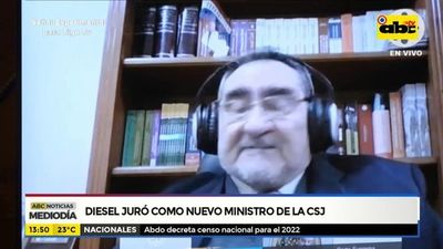 Diesel juró como nuevo ministro de la Corte Suprema de Justicia - ABC Noticias - ABC Color