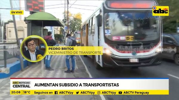 Aumenta subsidio a transportistas - ABC Noticias - ABC Color