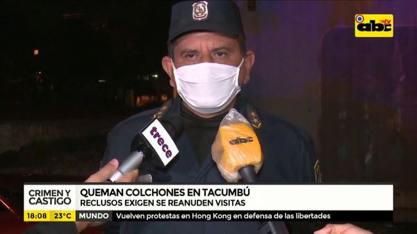 Reclusos queman colchones en Tacumbú - ABC Noticias - ABC Color