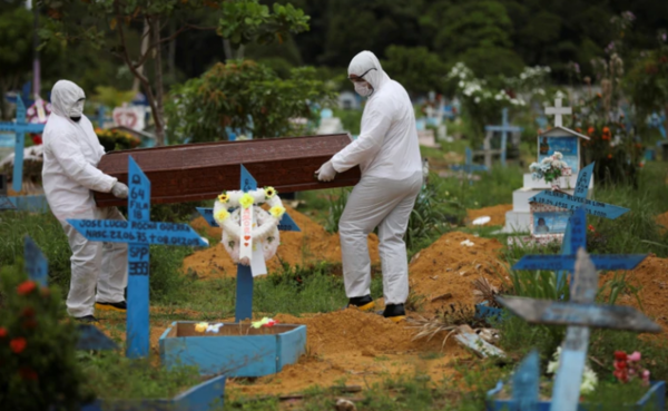 Brasil reportó 1.086 muertes en 24 horas