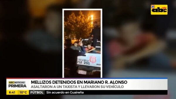 Detienen a mellizos que asaltaron a un taxista en Mariano