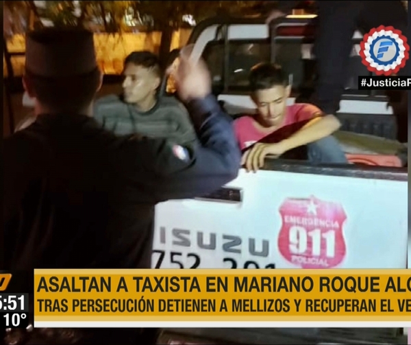 Mellizos asaltan a un taxista en Mariano Roque Alonso