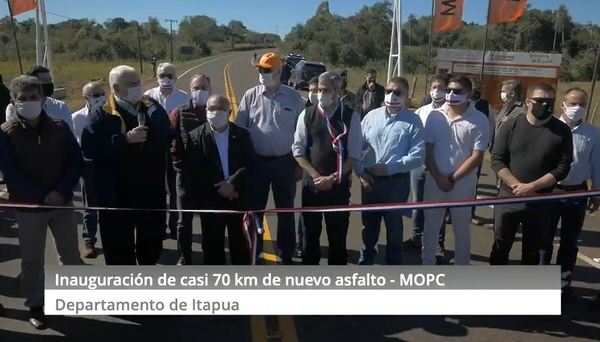 GOBIERNO INAUGURA CASI 70KM DE PAVIMENTACIÓN ASFÁLTICA