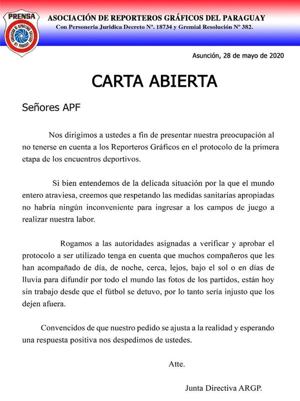 Reporteros gráficos no quieren quedar afuera - Fútbol - ABC Color