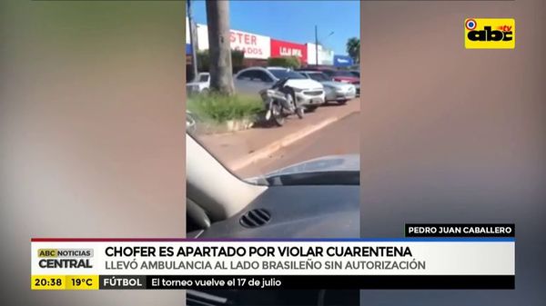 Chofer es apartado por violar cuarentena - ABC Noticias - ABC Color