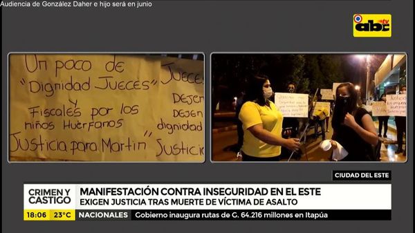 Manifestación contra inseguridad en Ciudad del Este - ABC Noticias - ABC Color