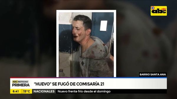 “Huevo” se fugó de la comisaría 21 - ABC Noticias - ABC Color