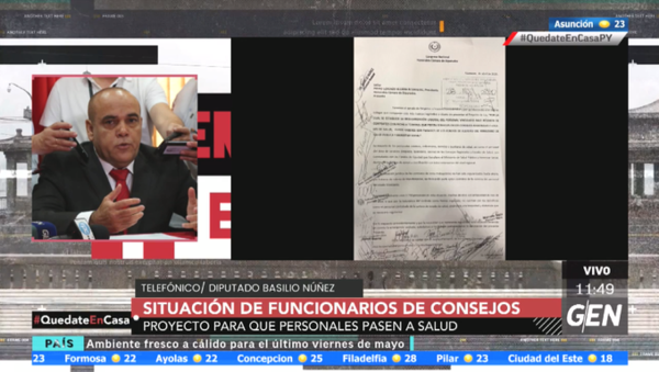 HOY / Diputado Basilio Núñez, sobre el proyecto para que personales del Consejo pasen a Salud Pública