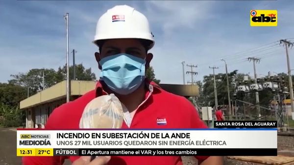 Santa Rosa del Aguaray: incendio en subestación de la Ande - ABC Noticias - ABC Color