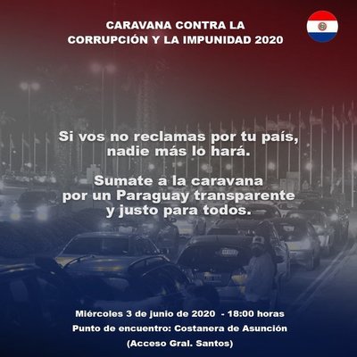 Convocan caravana contra la corrupción en compras del Estado