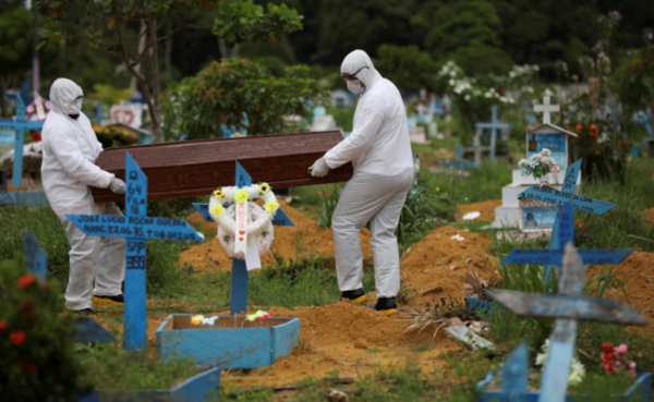 BRASIL REGISTRA MÁS DE 1.000 MUERTOS POR COVID-19 POR CUARTO DÍA CONSECUTIVO