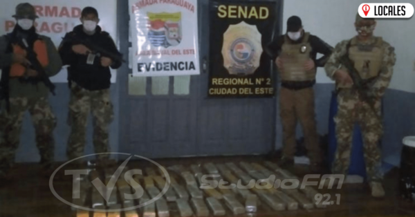 Senad incautó carga de marihuana durante patrulla nocturna en río Paraná