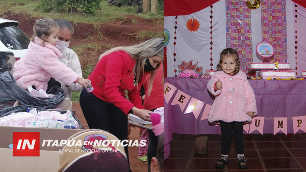 ÁMBAR CELEBRÓ SU CUMPLEAÑOS DE MANERA SOLIDARIA EN SAN JUAN DEL PARANÁ.