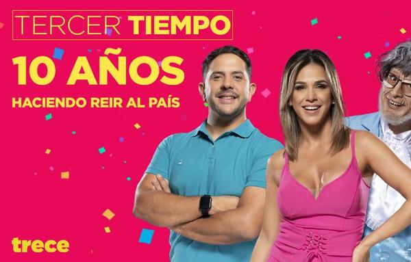 Tercer tiempo celebra 10 años en la tv con liderazgo en el prime time