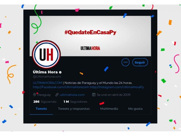 Cuenta certificada de ÚH en Twitter supera los un millón de seguidores